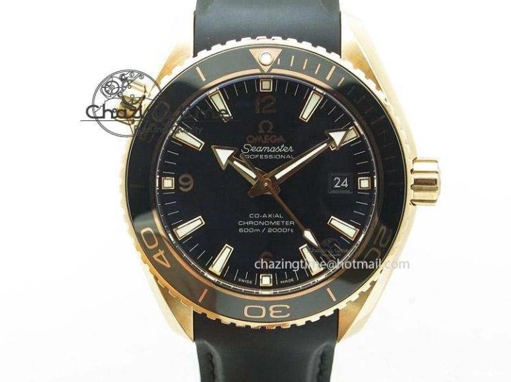 0817 DailyWear Speedmaster Professional Chronometer PVD Black Dial On Black Leather Strap A 8259